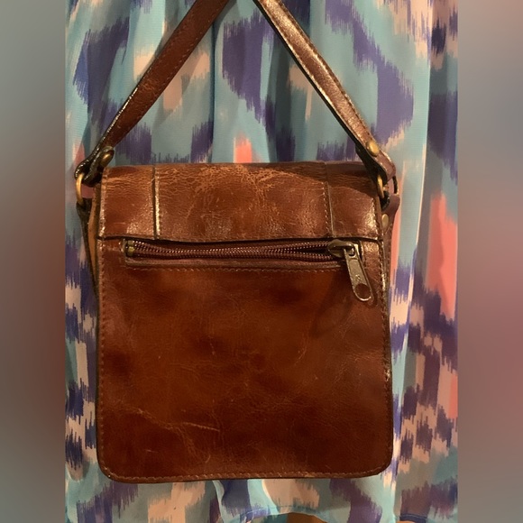 Brown leather crossbody bag - Picture 2 of 3